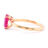 2.33 Ct Oval Ruby 18K Gold Ring
