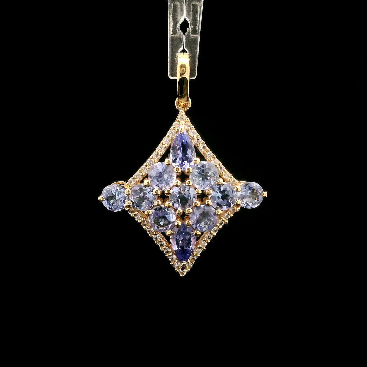 1.91 Ct Pear Tanzanite 14K Gold Pendant