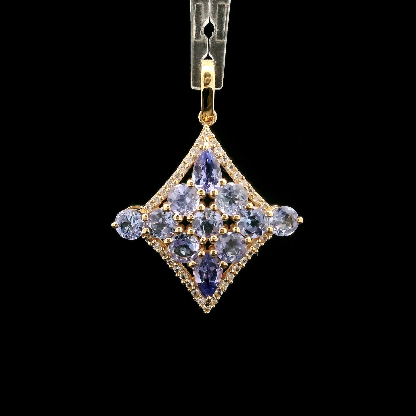 1.91 Ct Pear Tanzanite 14K Gold Pendant