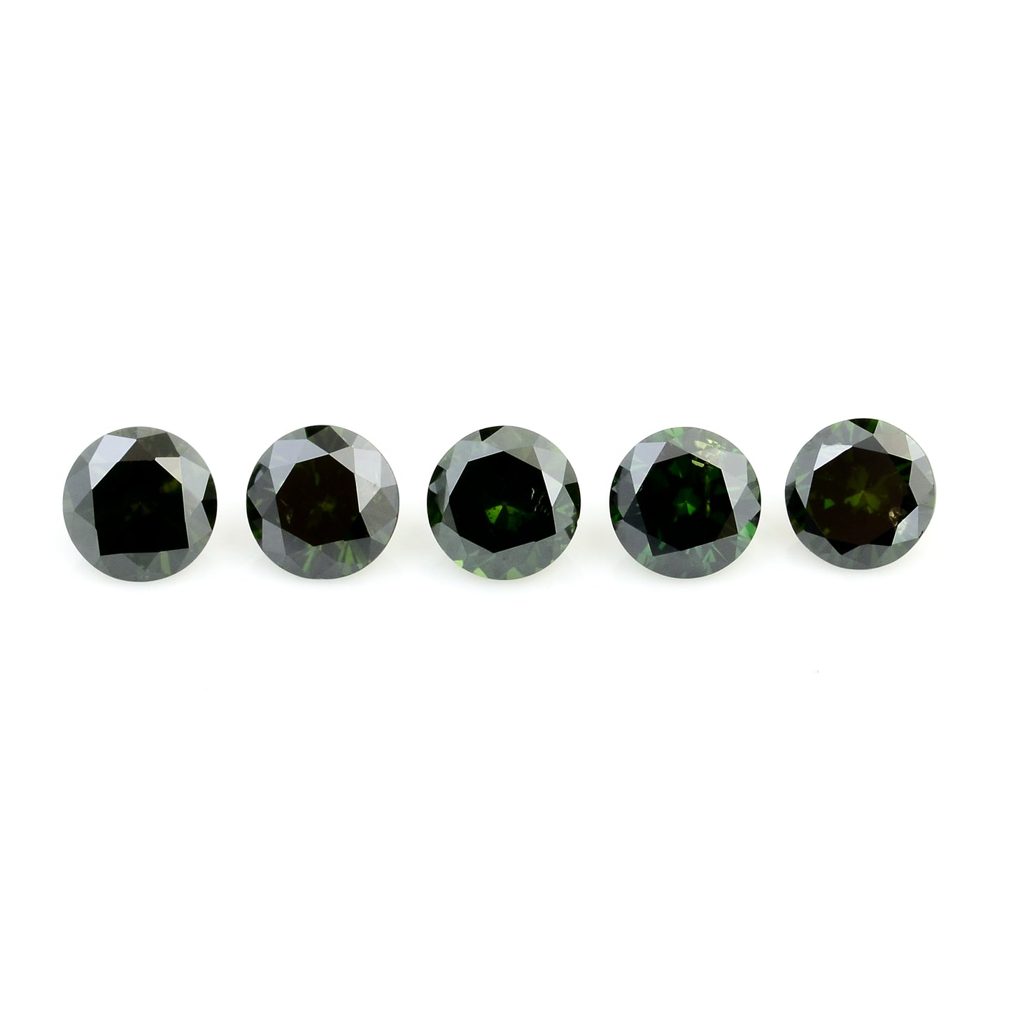 0.64 Green Diamond Round Loose Gemstone