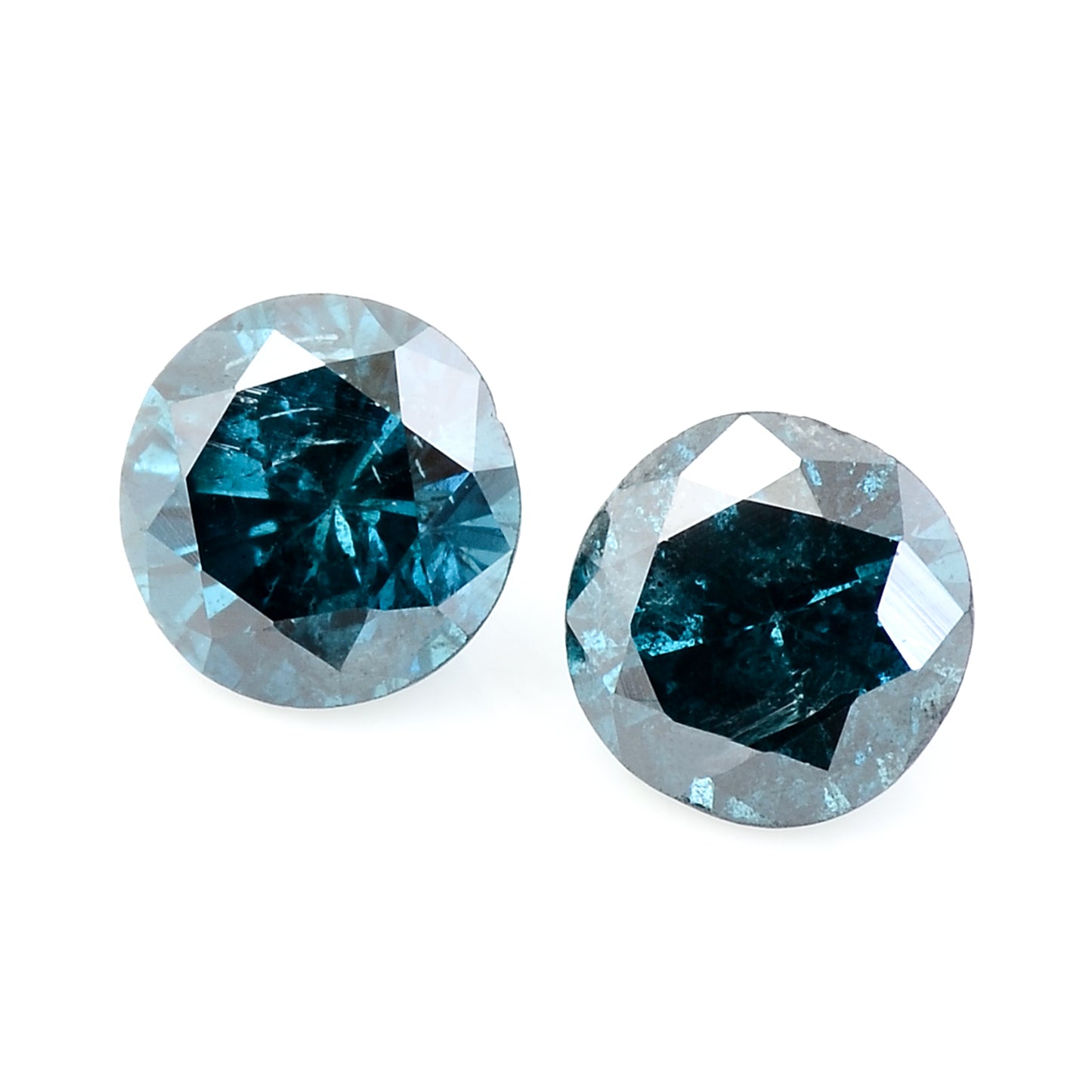 0.58 Blue Diamond Round Loose Gemstone