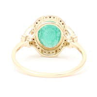 2.25 Ct Oval Natural Emerald 14K Gold Ring