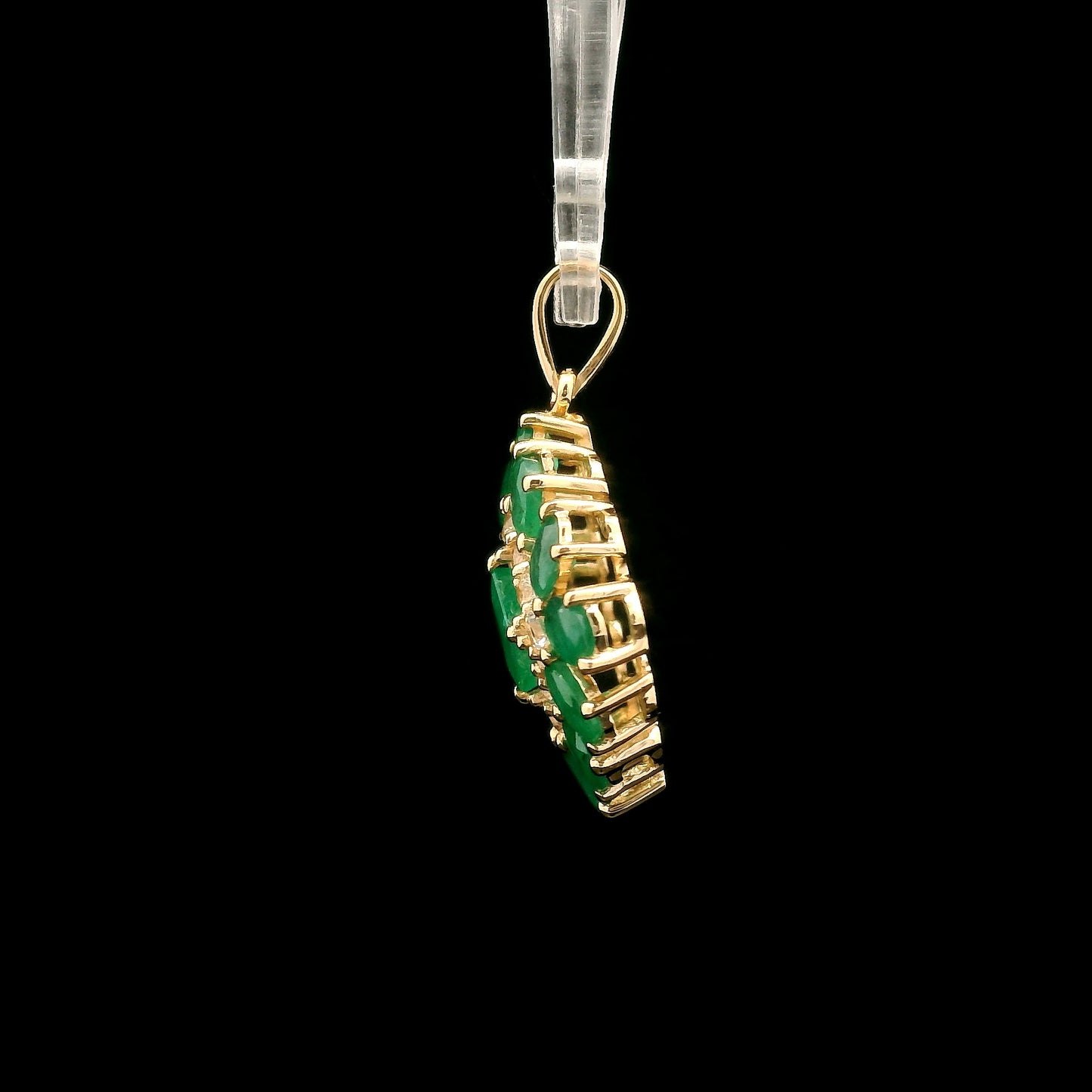 2.67 Ct Square Emerald 14K Gold Pendant