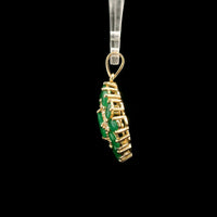 2.67 Ct Square Emerald 14K Gold Pendant