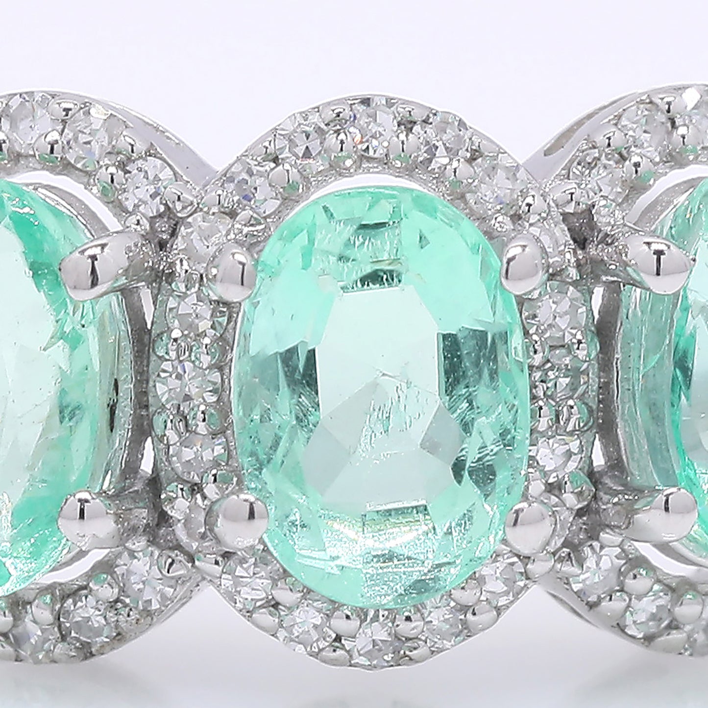 1.75 Ct Oval Mixed Cut Natural Emerald 950 Platinum Ring