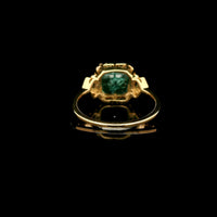 2.48 Ct Octagon Step Cut Natural Emerald 14K Gold Ring