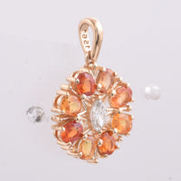 1.80 Ct Oval Natural Multi-Coloured Sapphire 14K Gold Pendant