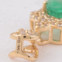 1.59 Ct Oval Emerald 9K Gold Pendant