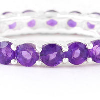 2.75 Ct Round Amethyst 925 Sterling Silver Ring