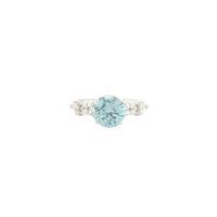 1.79 Carats Blue Lab Grown Diamond 14K Gold Ring