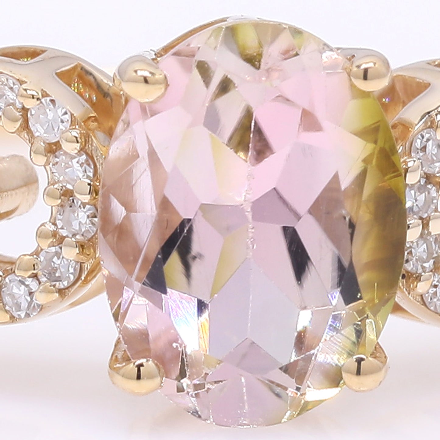 1.30 Ct Oval Mixed Cut Natural Tourmaline 14K Gold Ring