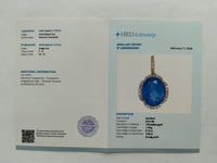 3.05 Ct Oval Mixed Cut Natural Tanzanite 14K Gold Pendant