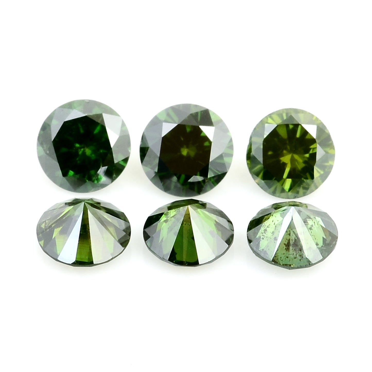 0.66 Green Diamond Round Loose Gemstone