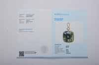 11.89 Ct Cushion Mixed Cut Natural Peridot 14K Gold Pendant