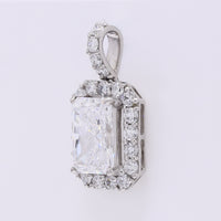 2.60 Carats Lab Grown Diamond 950 Platinum Pendant