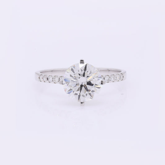 2.21 Carats Lab Grown Diamond 14K Gold Ring