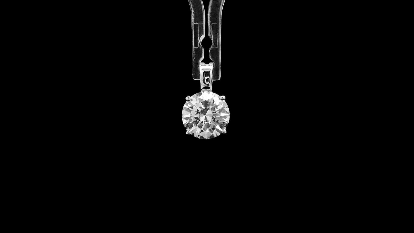 1.61 Ct Round Lab Grown Diamond 14K Gold Pendant