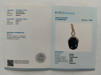 3.50 Ct Oval Mixed Cut Natural Sapphire 14K Gold Pendant