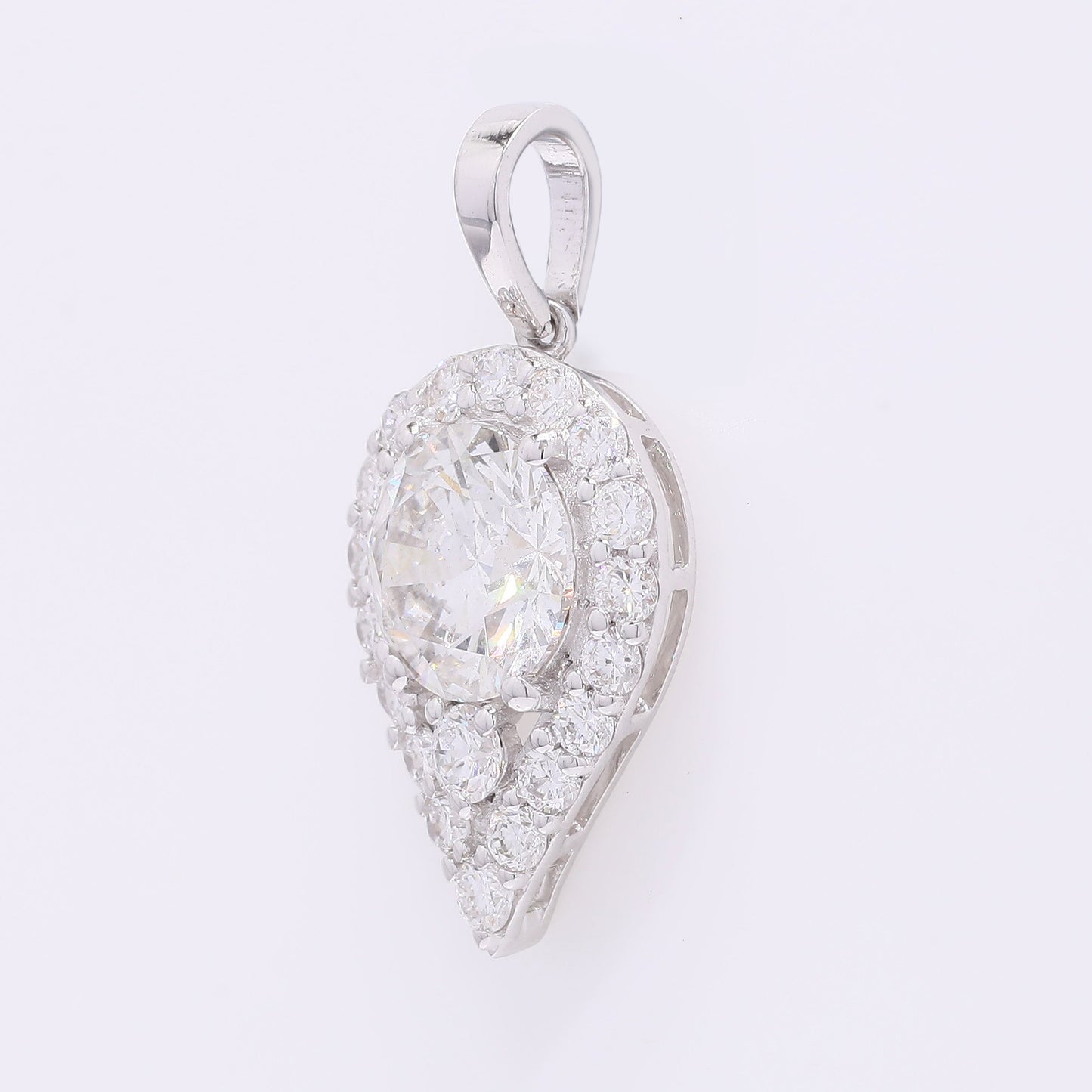 2.42 Carats Lab Grown Diamond 14K Gold Pendant