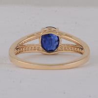 1.32 Ct Oval Sapphire 9K Gold Ring