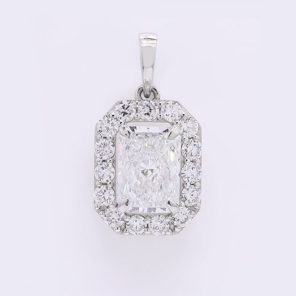 2.52 Carats Lab Grown Diamond 950 Platinum Pendant