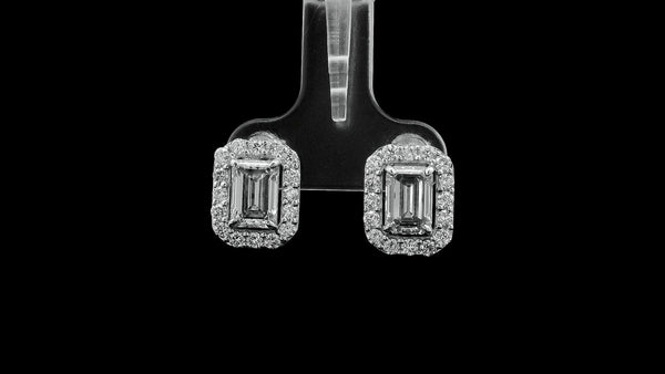 3.10 Carats Lab Grown Diamond 14K Gold Earrings