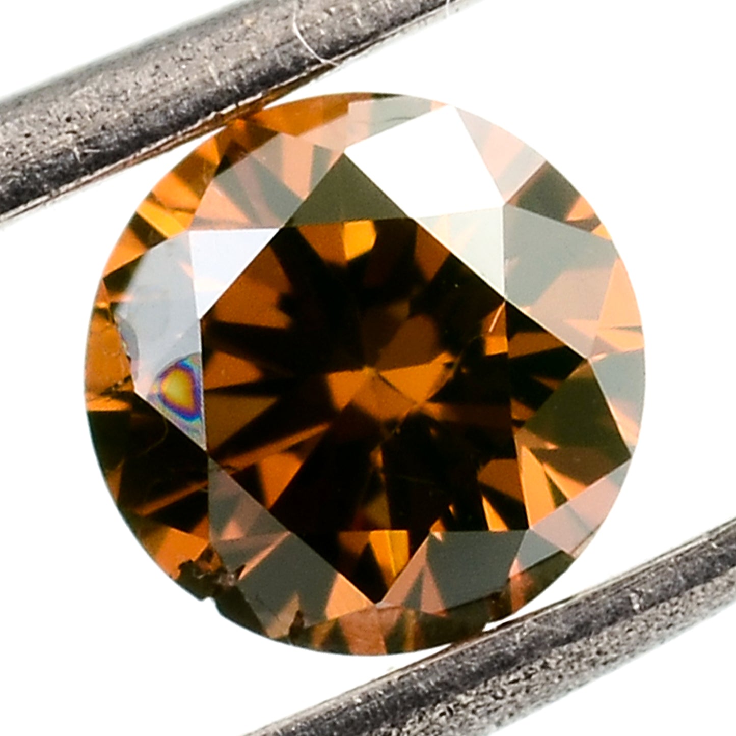 0.51 Red Diamond Round Loose Gemstone