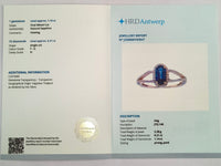 1.35 Ct Oval Mixed Cut Natural Sapphire 14K Gold Ring