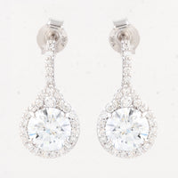 3.36 Carats Lab Grown Diamond 14K Gold Earrings