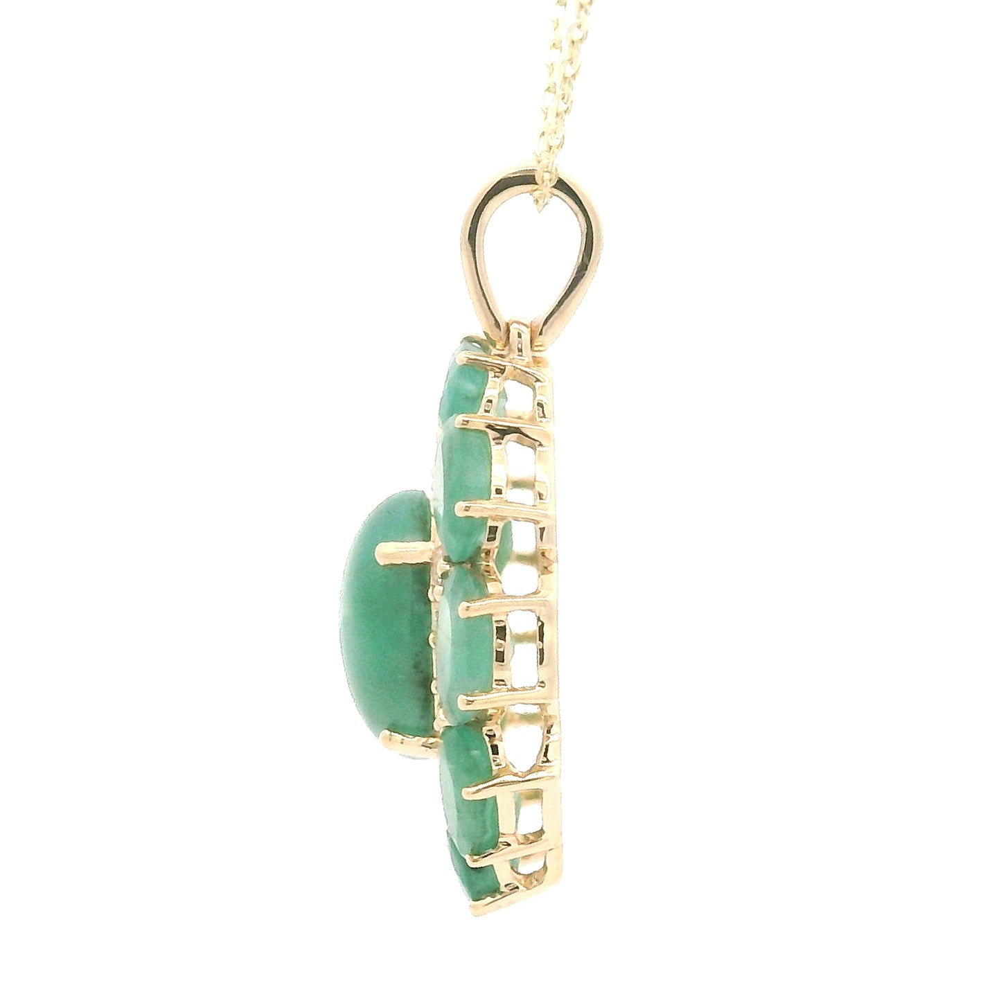 4.20 Ct Emerald 14K Gold Pendant