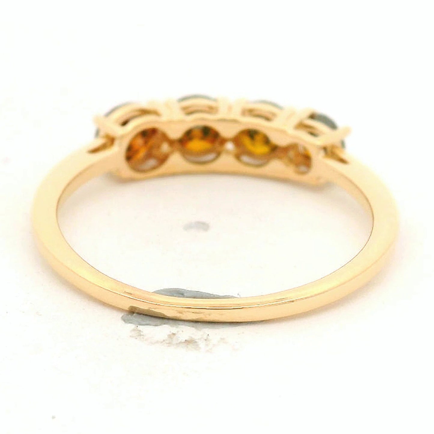 1.07 Ct Round Red Diamond 14K Gold Ring