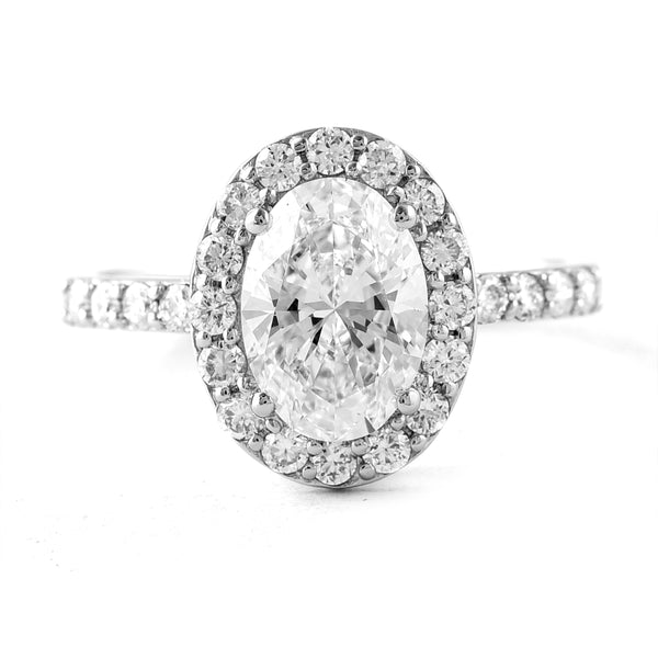 2.09 Carats Lab Grown Diamond 950 Platinum Ring