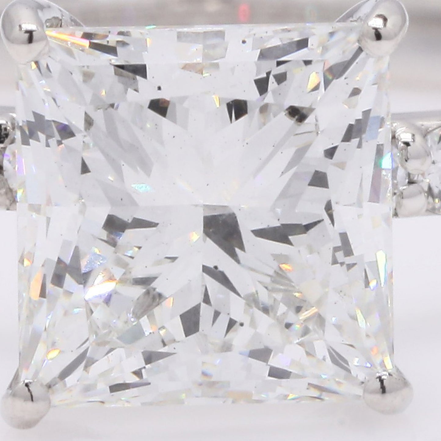 2.49 Ct Princess Cut Lab Grown Diamond 950 Platinum Ring