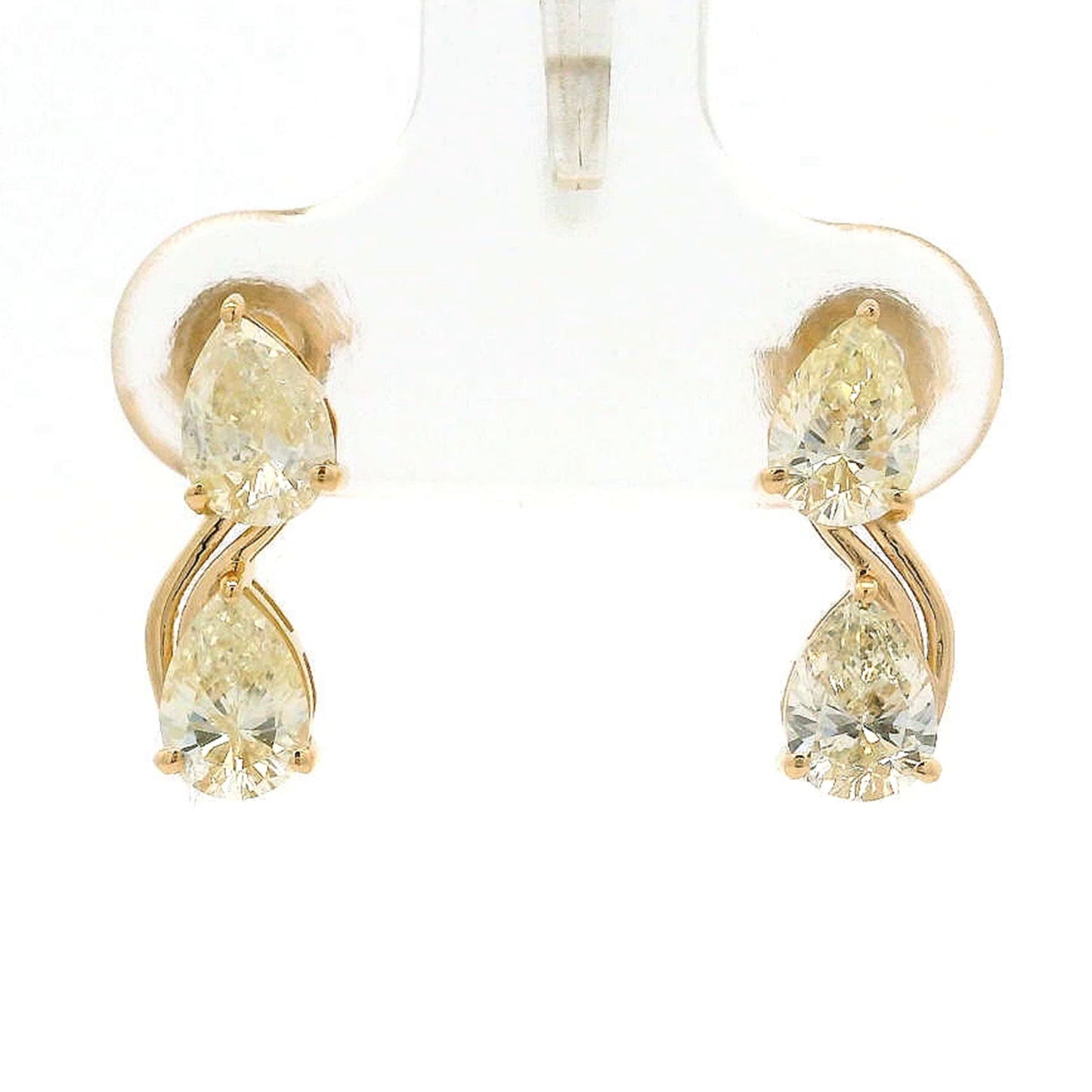 1.50 Ct Pear Diamond 14K Gold Earrings
