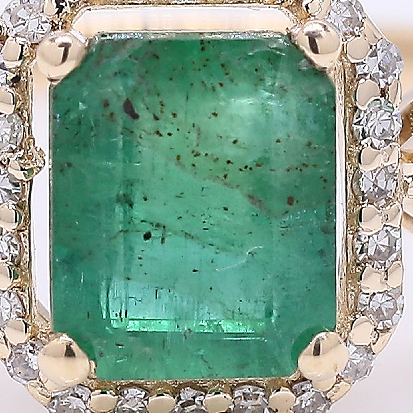 1.14 Ct Octagon Step Cut Natural Emerald 14K Gold Ring