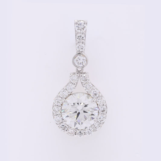2.40 Carats Lab Grown Diamond 14K Gold Pendant