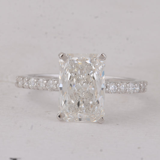 3.41 Carats Lab Grown Diamond 14K Gold Ring