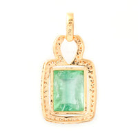 5.29 Ct Cushion Cabochon Cut Natural Tourmaline 14K Gold Pendant