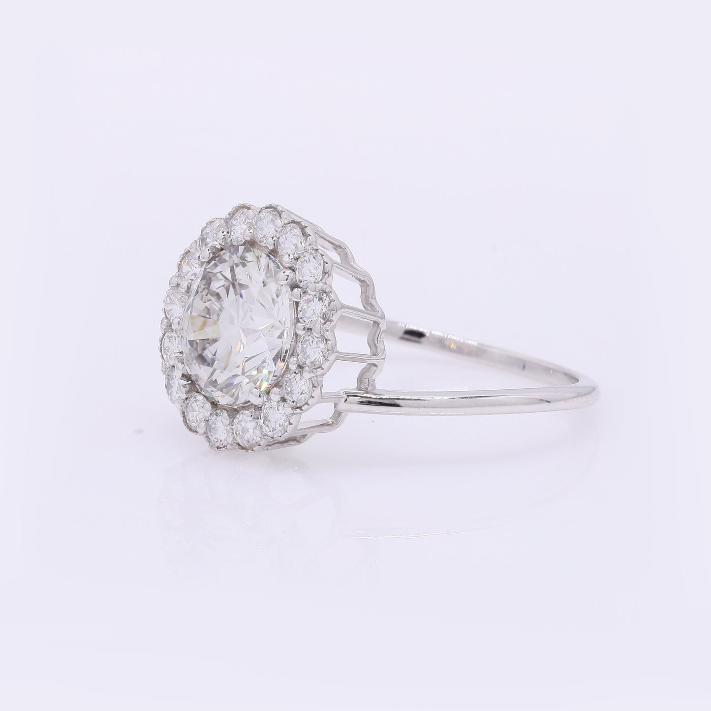 2.58 Carats Lab Grown Diamond 14K Gold Ring