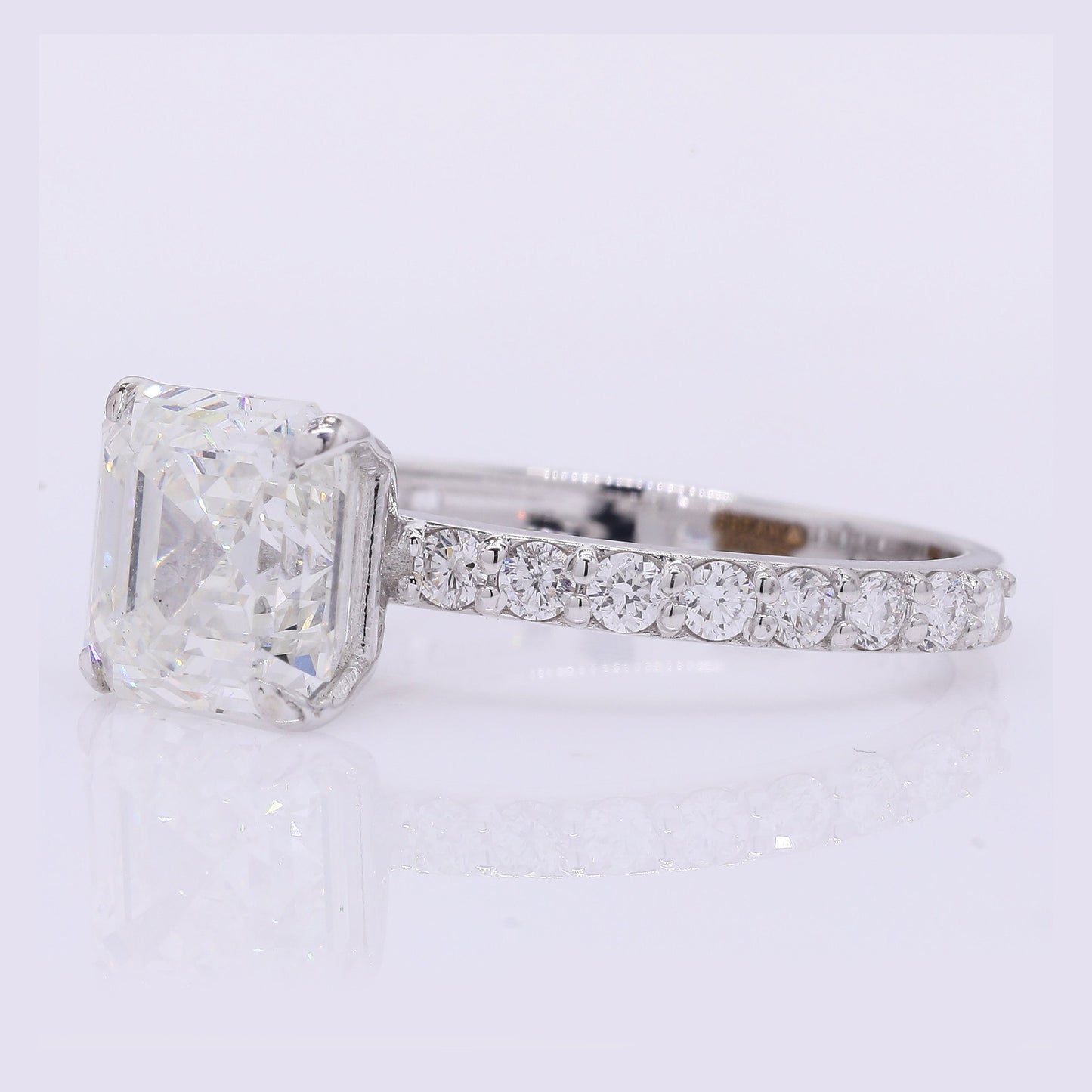 3.32 Carats Lab Grown Diamond 14K Gold Ring