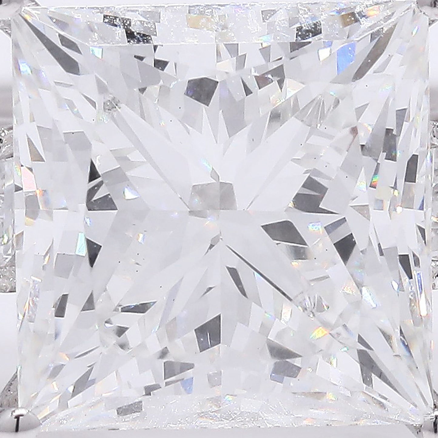 4.88 Ct Princess Cut Lab Grown Diamond 950 Platinum Ring