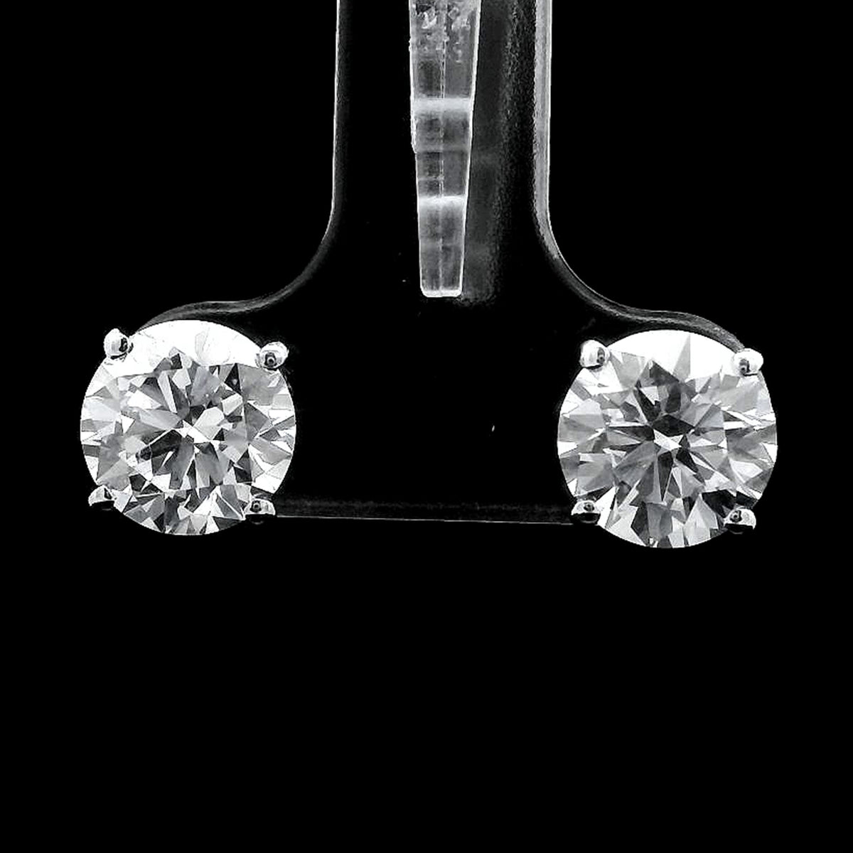 3.13 Carats Lab Grown Diamond 14K Gold Earrings