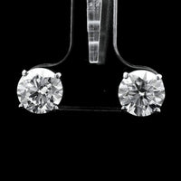 3.13 Carats Lab Grown Diamond 14K Gold Earrings