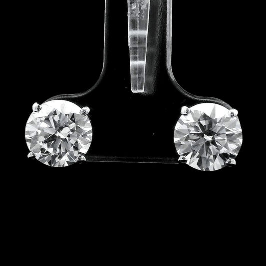 3.13 Carats Lab Grown Diamond 14K Gold Earrings