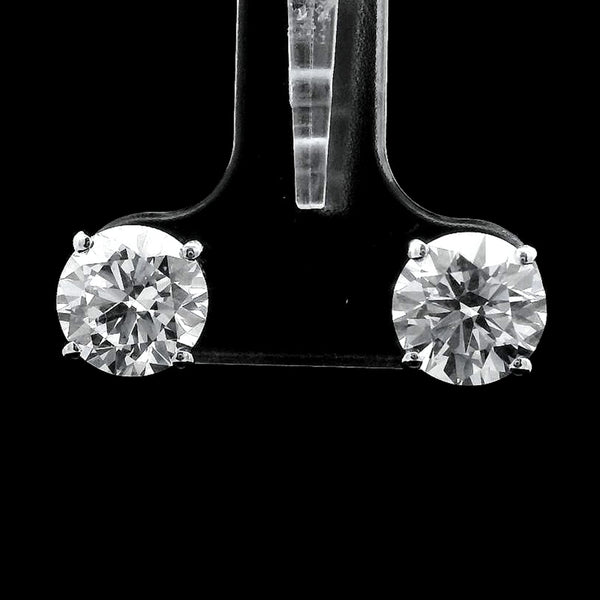 3.13 Carats Lab Grown Diamond 14K Gold Earrings