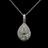 3.07 Carats Lab Grown Diamond 14K Gold Pendant