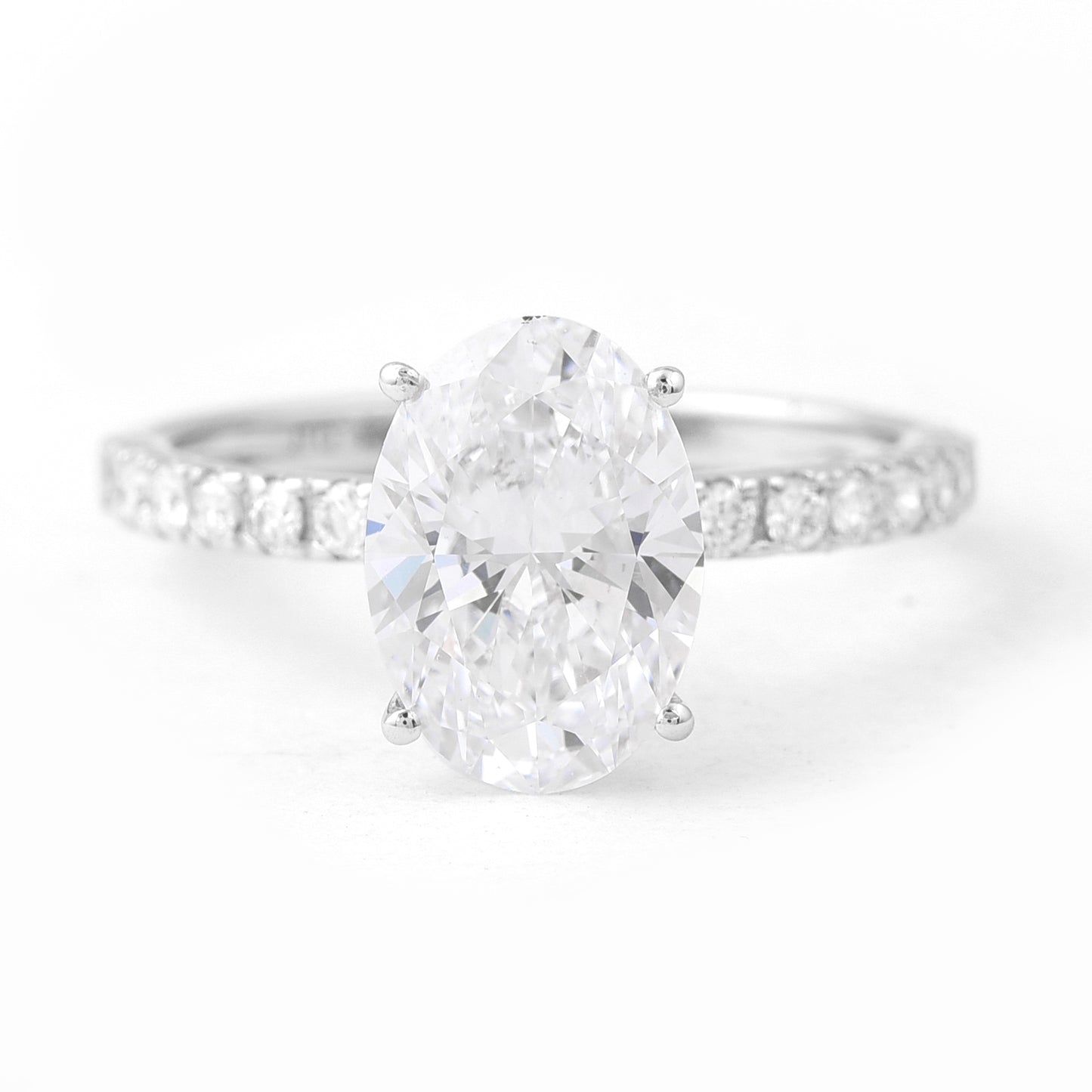 2.85 Carats Lab Grown Diamond 14K Gold Ring