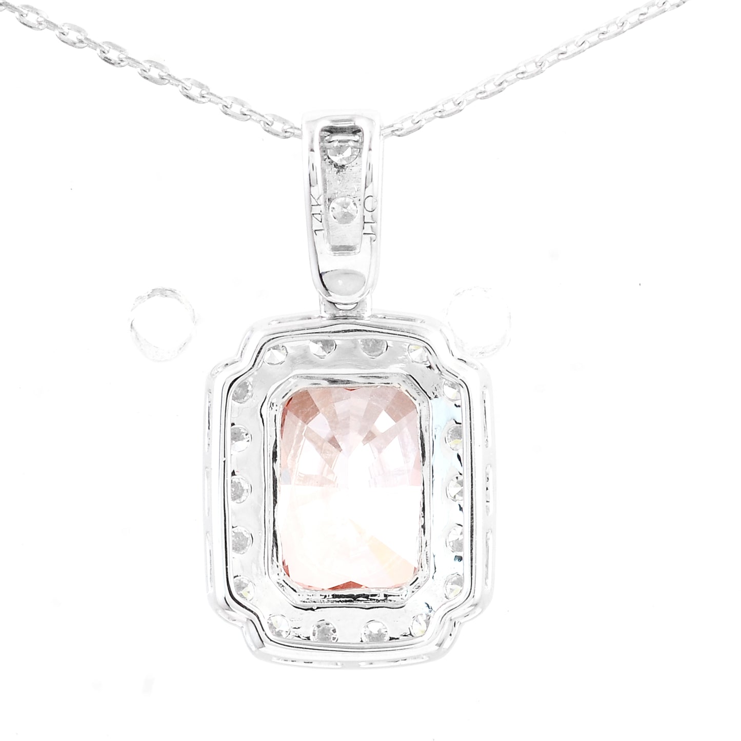 2.46 Carats Pink Lab Grown Diamond 14K Gold Pendant