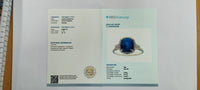 4.27 Ct Cushion Mixed Cut Natural Sapphire 14K Gold Ring