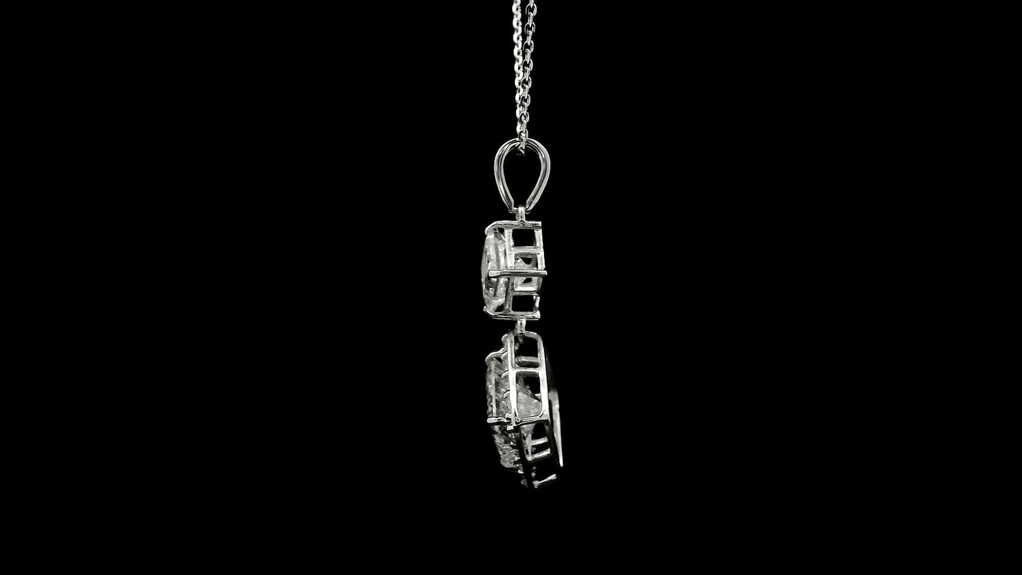 3.10 Carats Lab Grown Diamond 14K Gold Pendant